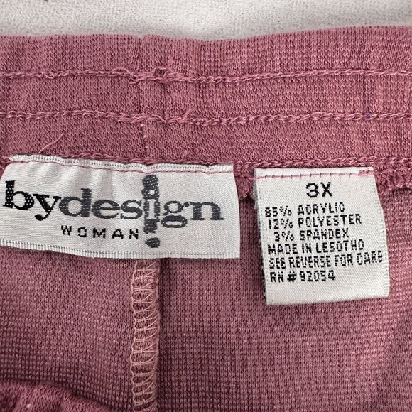 Bydesign Women Plus Size 3X Burgundy Stirrup Pants Stretch Fabric - Picture 3 of 11